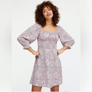 NWT New Look shirred bust puff sleeve mini dress size 2